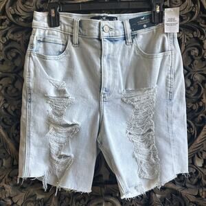 New Hollister Bermuda Shorts Ultra High-Rise Stretch Vintage Soft Size 7/28